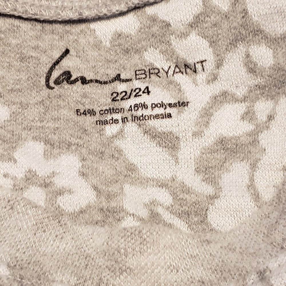 Lane Bryant Gray/White Floral Sweatshirt - Picture 2 of 5